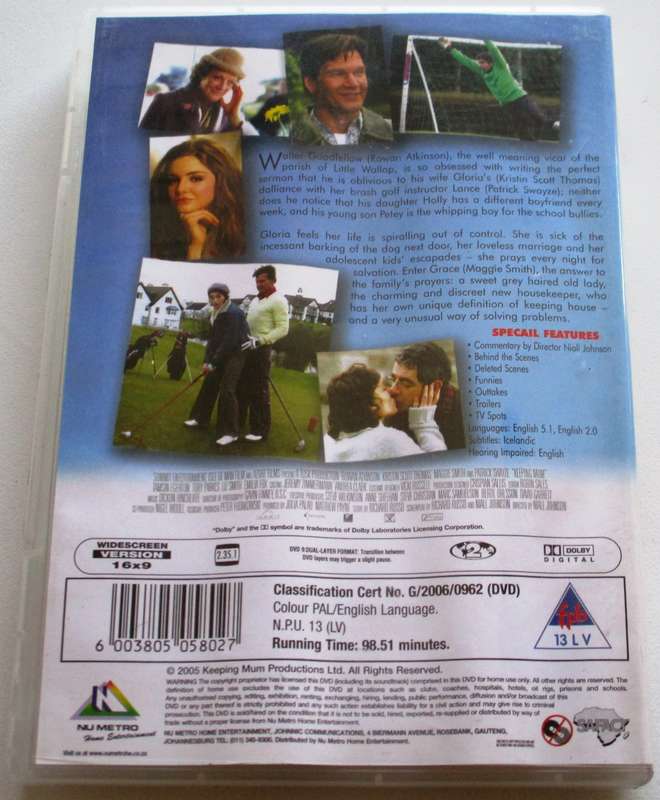 KEEPING MUM DVD Patrick Swayze [BBOX 15]