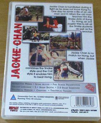 SNAKE IN THE EAGLE'S SHADOW DVD Jackie Chan [BBOX 2]
