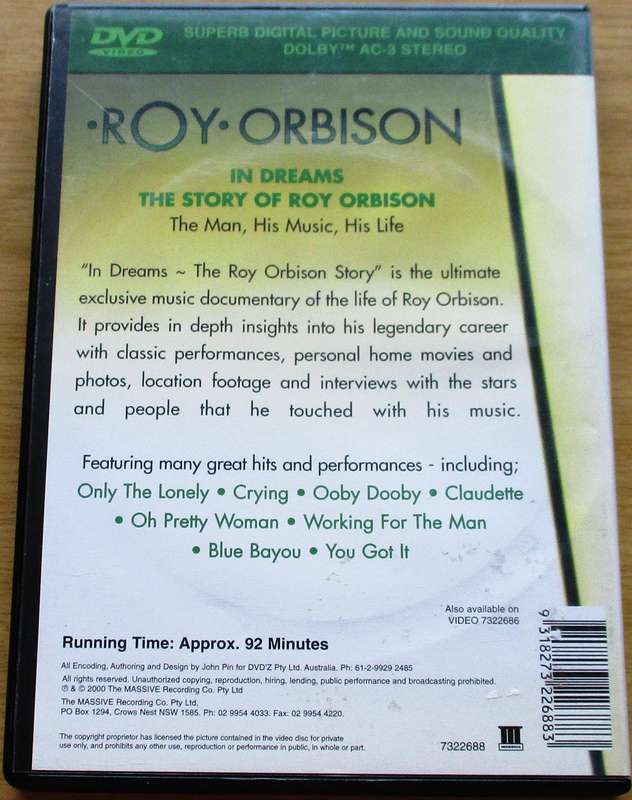 ROY ORBISON IN Dreams DVD