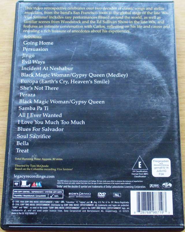 SANTANA Viva! DVD