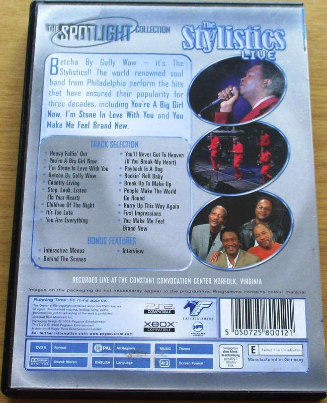 THE STYLISTICS Live DVD