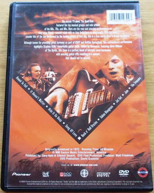 STEPHEN STILLS & MANASSAS DVD