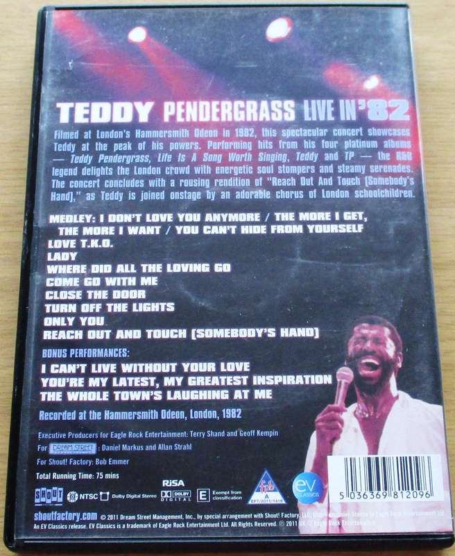 TEDDY PENDERGRASS Live in 1982 DVD