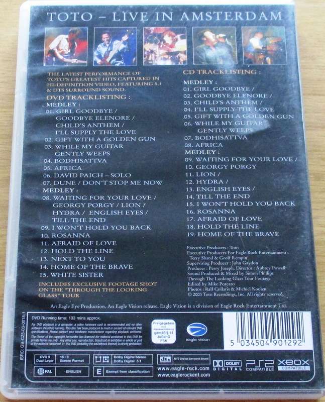 TOTO Live in Amsterdam 25th Anniversary CD+DVD