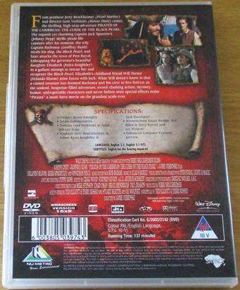 PIRATES OF THE CARIBBEAN The Curse of the Black Pearl DVD  [BBOX 11]