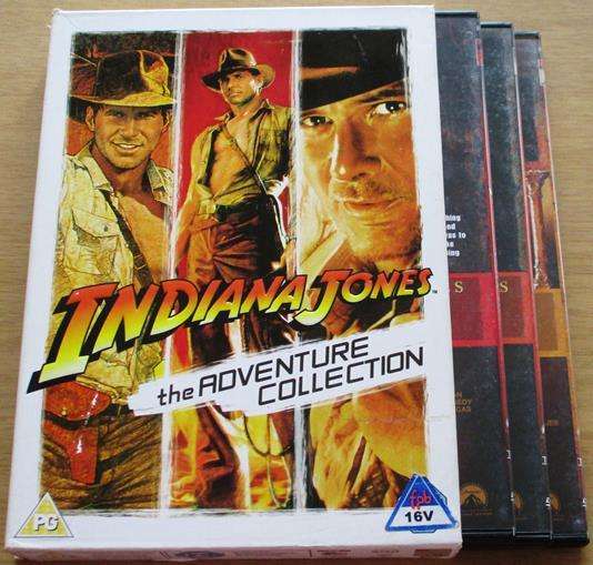 INDIANA JONES Raiders of the Lost Ark + Temple of Doom + Last Crusade 3xDVD [BOX SET SHELF]