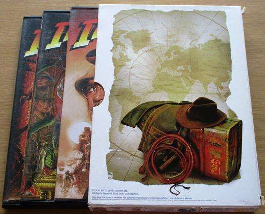 INDIANA JONES Raiders of the Lost Ark + Temple of Doom + Last Crusade 3xDVD [BOX SET SHELF]
