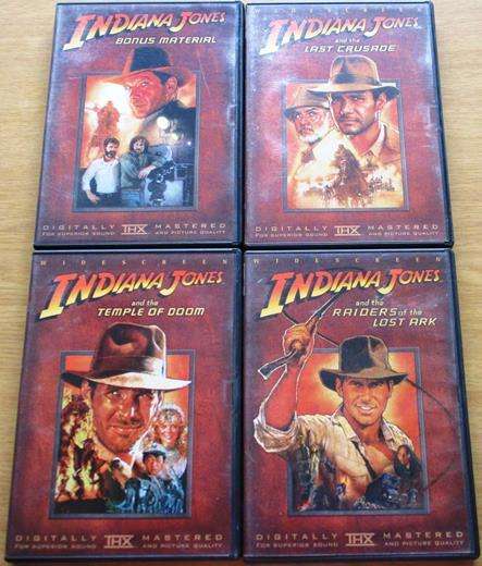 INDIANA JONES Raiders of the Lost Ark + Temple of Doom + Last Crusade + Bonus 4xDVD [BOX SET SHELF]
