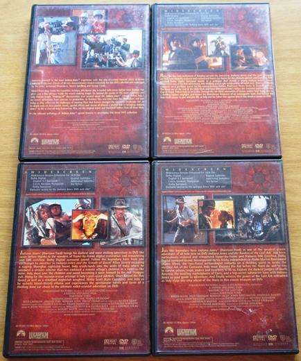 INDIANA JONES Raiders of the Lost Ark + Temple of Doom + Last Crusade + Bonus 4xDVD [BOX SET SHELF]
