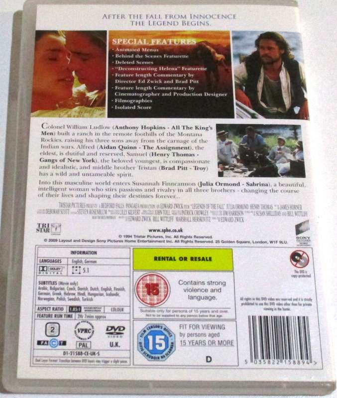 LEGENDS OF THE FALL Collector's Edition DVD [BBOX 1]