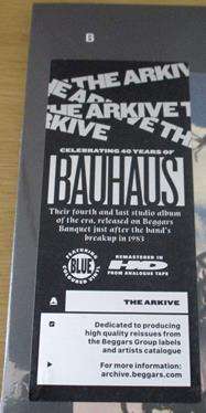 BAUHAUS Burning From the Inside LP VINYL Record