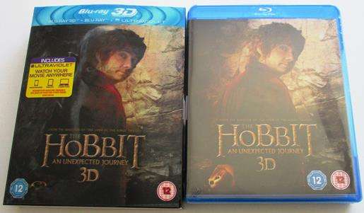 THE HOBBIT An Unexpectant Journey 3D BLU RAY 3D + BLU RAY + ULTRAVIOLET