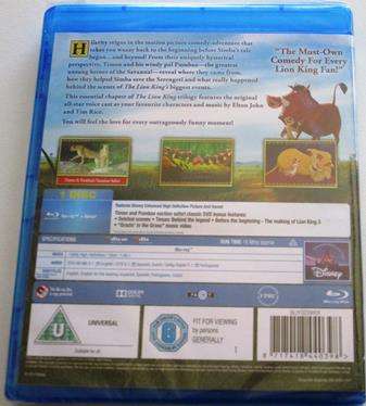 THE LION KING 3 Hakuna Matata BLU RAY