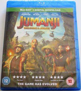 JUMANJI Welcome to the Jungle BLU RAY Dwayne Johnson Kevin Hart Jack Black
