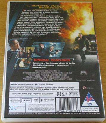 MISSION IMPOSSIBLE III Tom Cruise DVD  [BBOX 11]