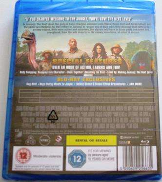 JUMANJI The Next Level BLU RAY Dwayne Johnson Kevin Hart Jack Black