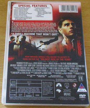 MISSION IMPOSSIBLE I  2 Disc Special Edition Tom Cruise DVD  [BBOX 11]