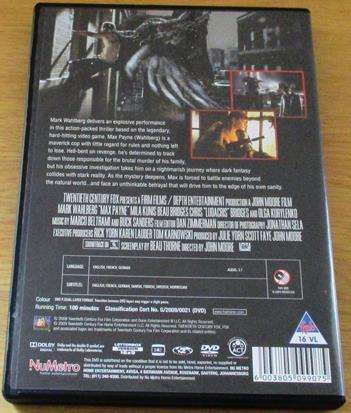 MAX PAYNE Harder Cut Mark Wahlberg DVD  [BBOX 6]
