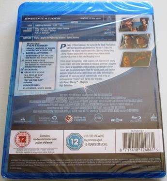 PIRATES OF THE CARIBBEAN The Curse of the Black Pearl BLU RAY Johnny Depp