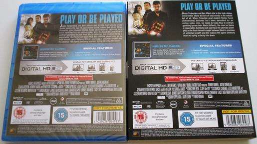 RUNNER RUNNER BLU RAY Ben Affleck Justin Timberlake