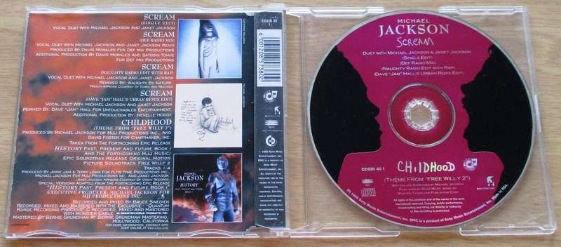 MICHAEL JACKSON Scream CD Maxi Single South African release [CD Single Shelf]