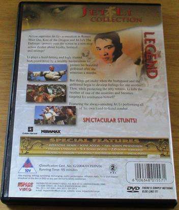 THE LEGEND OF FONG SAL-YUK Jet Li DVD  [BBOX 6]
