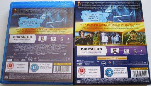 MISS PEREGRINE'S HOME FOR PECULIAR CHILDREN BLU RAY Tim Burton