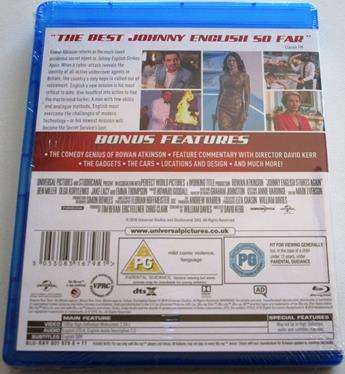 JOHNNY ENGLISH Strikes Again BLU RAY Rowan Atkinson