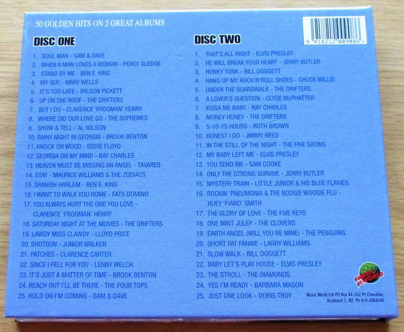 50 Rockin' Rhythm & Blues Greats Digipak 2xCD The Drifters Ben E King Wilson Pickett Tavares [GX1]