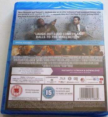 THE HITMAN'S BODYGUARD Blu Ray Ryan Reynolds Samuel L Jackson