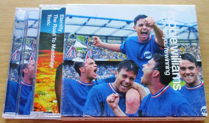 ROBBIE WILLIAMS Sing When You're Winning CD + Eternity CD Single BOX SET [Gx7]