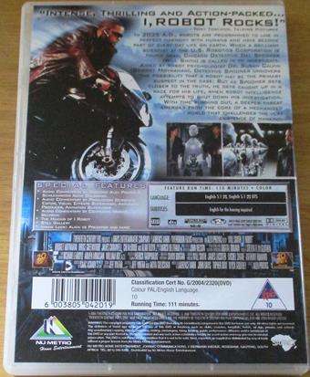 I, ROBOT Will Smith DVD  [BBOX 6]