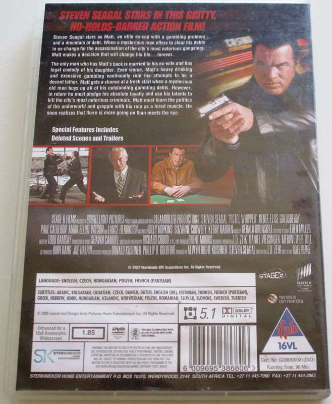 PISTOL WHIPPED Steven Seagal DVD [BBOX 1]