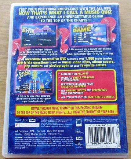 NOW THAT'S WHAT I CALL A MUSIC QUIZ DVD [BOX SET SHELF]