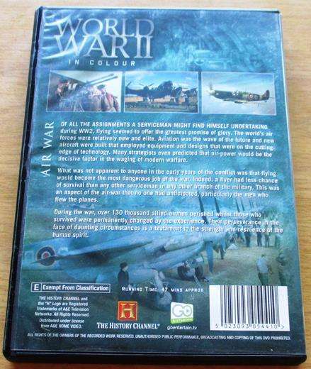WORLD WAR II IN COLOUR - AIR WAR History Channel DVD [BOX SET SHELF]
