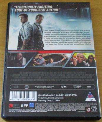ESCAPE PLAN Schwarzenegger Stallone DVD  [BBOX 8]