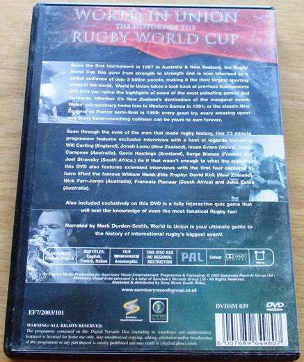 WORLD IN UNION The History of the Rugby World Cup DVD [BOX SET SHELF]