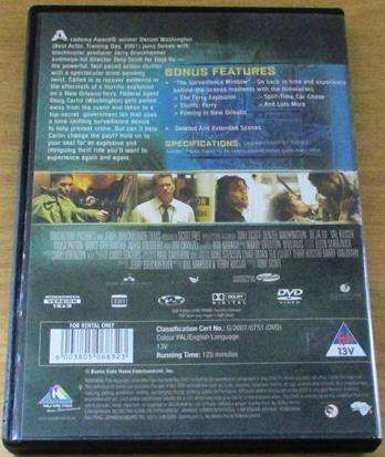 DEJA VU Denzel Washington DVD [BBOX 8]