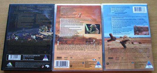 STAR WARS 1-3 TRILOGY Phantom Menace + Attack of the Clones + Revenge of the Sith DVD [BBOX 1]