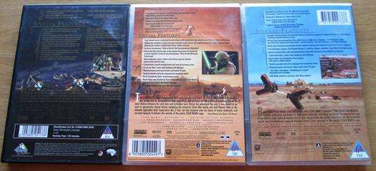 STAR WARS 1-3 TRILOGY Phantom Menace + Attack of the Clones + Revenge of the Sith DVD [BBOX 1]