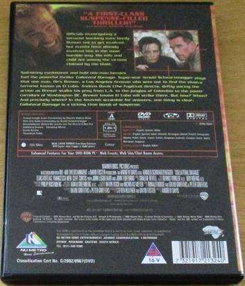 COLLATERAL DAMAGE Schwarzenegger DVD  [BBOX 8]