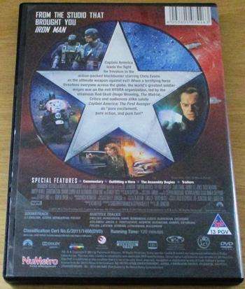 CAPTAIN AMERICA The First Avenger DVD  [BBOX 8]