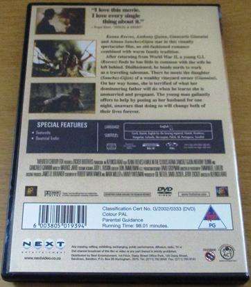 A Walk in the Clouds DVD Keanu Reeves [BBOX 8]