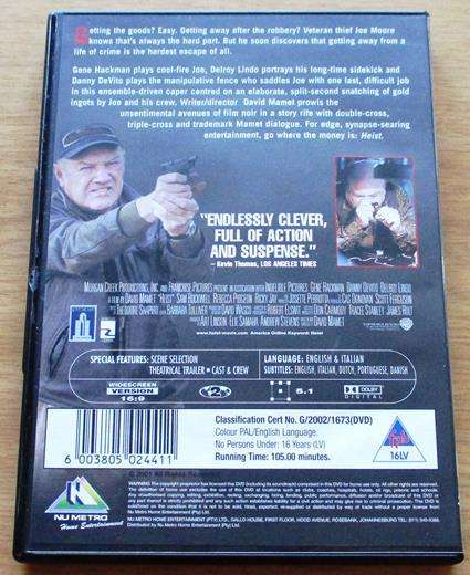 HEIST DVD [BBOX 9]