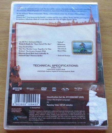RATATOUILLE DVD [BBOX 9]
