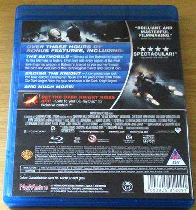THE DARK KNIGHT RISES BLU RAY [BLU RAY SHELF]