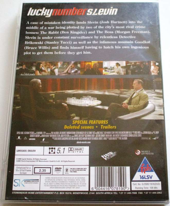 LUCKY NUMBER S7EVIN DVD Bruce Willis [BBOX 5]