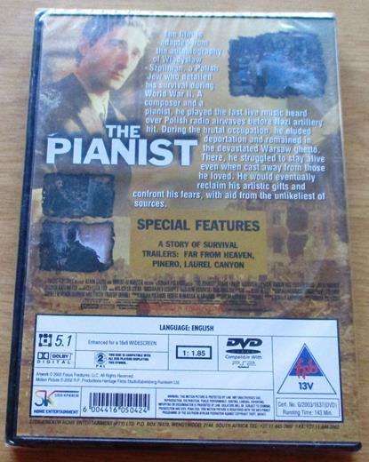 THE PIANIST Adrien Brody DVD [BBOX 9]