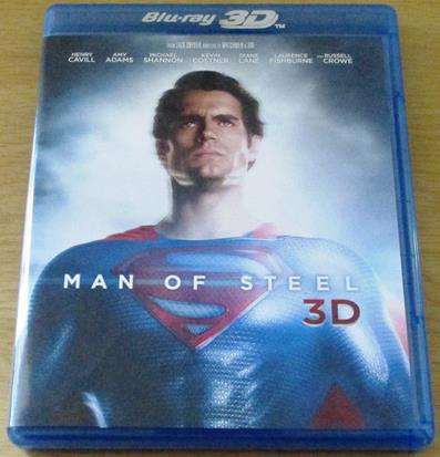 MAN OF STEEL Superman BLU RAY 3D + BLU RAY [BLU RAY SHELF]