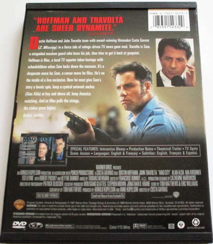 MAD CITY Dustin Hoffman John Travolta DVD [BBOX 3]